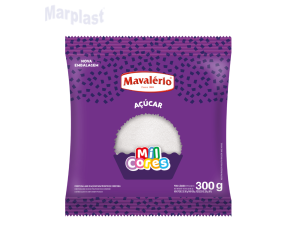 AÇUCAR COLORIDO BRANCO 300GR MAVALERIO
