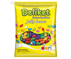 BALA DELIKET GOMA CONFEITO FRUTAS 500GR  DORI