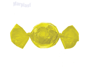 EMBALAGEM P/ BOMBOM 12X12,5 AMARELO C/100 UNIDADES CROMUS