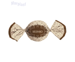 EMBALAGEM P/ TRUFA 14,5X15,5 GOSTOSURA BEIJINHO C/100 UNIDADES