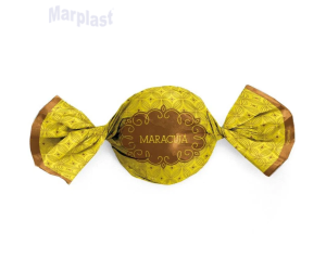 EMBALAGEM P/ TRUFA 14,5X15,5 GOSTOSURA MARACUJA (PACOTE)