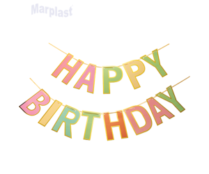 FAIXA HAPPY BIRTHDAY COLORIDA SILVER