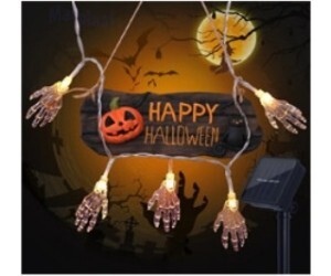 HALLOWEEN FIO LED MAO CAVEIRA 2MTS