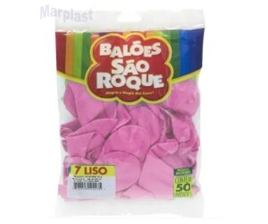BALAO SAO ROQUE 7 C/50  LISO ROSA TUTTI FRUTI