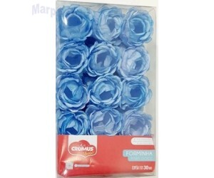 FORMINHA P/ DOCE FLORA AZUL PASTEL C/30 UNIDADES