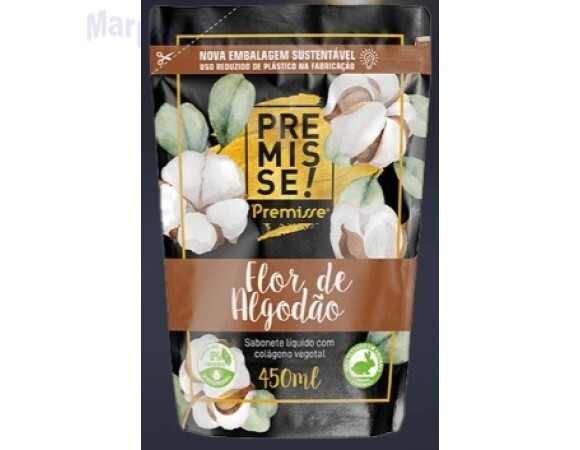 SABONETE LIQ. FLOR ALGODÃO 450ML PREMISSE 110068-450R