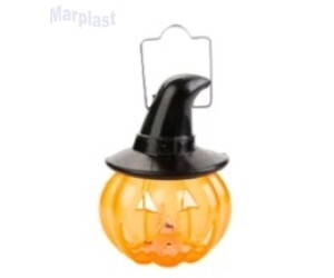 HALLOWEEN LUMINARIA ABOBORA COM LUZ 9CM COM 1 UNIDADE