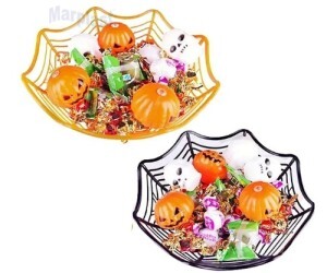 HALLOWEEN PORTA DOCE TEIA DE ARANHA 27X8CM