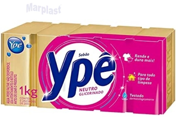 SABÃO EM BARRA YPE NEUTRO PCT. 5X200 G.