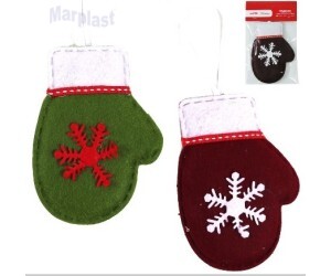 NATAL ENFEITE P/ PENDURA LUVA C/ FLOCO NEVE