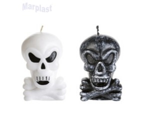 HALLOWEEN VELA ESQUELETO SILVER H096
