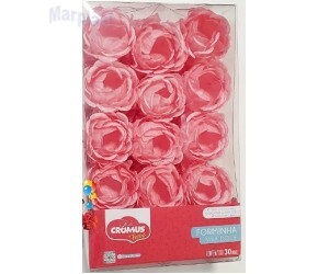 FORMINHA P/ DOCE FLORA ROSA PASTEL C/30 UNIDADES