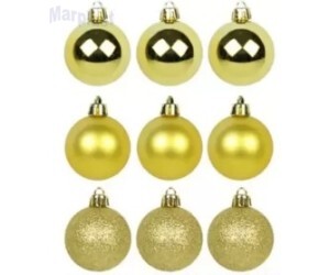 NATAL BOLAS 5CM OURO SORTIDO C/9 UNIDADES