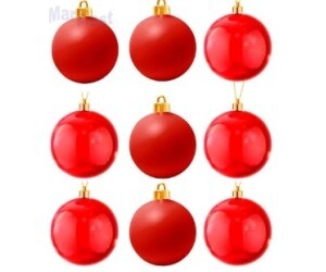NATAL BOLAS 5CM VERMLHA C/9 UNIDADES