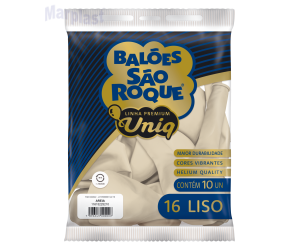 BALAO SAO ROQUE UNIQ - TAMANHO 16 - C/10 UNIDADES - AREIA