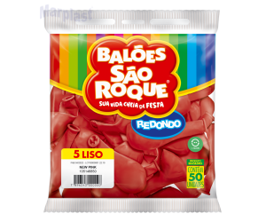 BALÃO SÃO ROQUE - TAMANHO 5 - C/50 UNIDADES - LISO NEW PINK