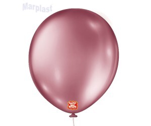 BALÃO SÃO ROQUE - TAMANHO 16 - C/10 UNIDADES - METALIC ROSA