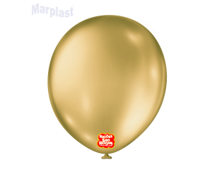 BALÃO SÃO ROQUE - TAMANHO 16 - C/10 UNIDADES - METALIC OURO