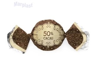 EMBALAGEM PARA TRUFA 14,5X15,5 GOSTOSURA 50% CACAU C/100 UNIDADES