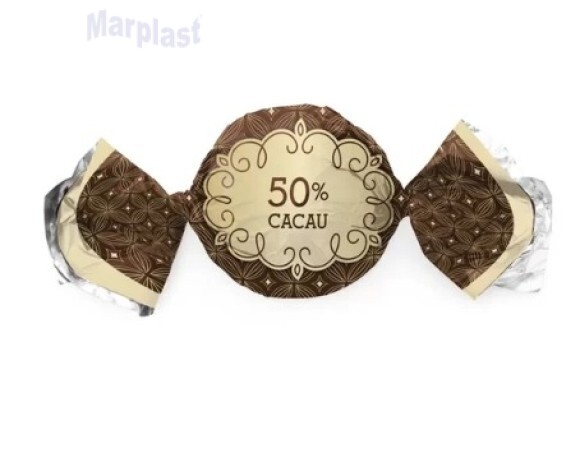 EMBALAGEM PARA TRUFA 14,5X15,5 GOSTOSURA 50% CACAU C/100 UNIDADES