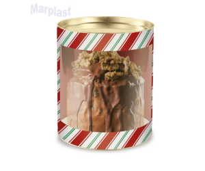 LATA PANETONE 500G C/VISOR LISTRAS 18X16,5CM