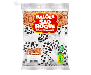 BALÃO SÃO ROQUE 9 C/25 UNIDADES - VAQUINHA
