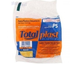 PRATO P/ BOLO 15CM C/10 UNIDADES - TOTALPLAST