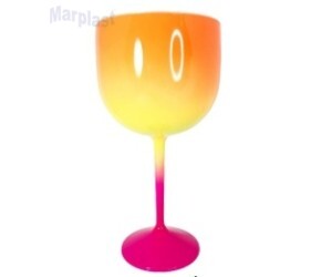 TAÇA GIN FLUOR PINK, AMARELO E LARANJA