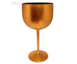 TAÇA GIN METALIZADA FOSCA DOURADA