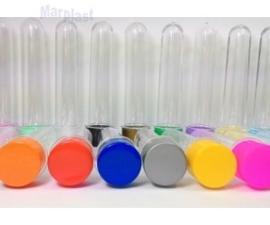 TUBO GRANDE 13CM C/TAMPA PLASTICA BRANCO C/10 UNIDADES