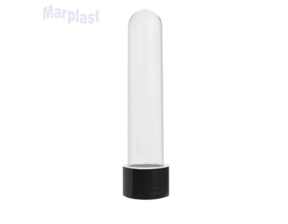 TUBO GRANDE 13CM C/TAMPA PLASTICA PRETO C/10 UNIDADES