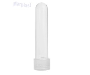 TUBO GRANDE 13CM C/TAMPA PLASTICA TRANSPARENTE 10 UNIDADE