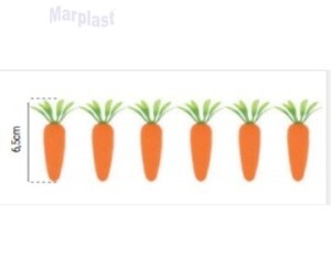 PÁSCOA ENFEITE CENOURAS 6,5CM C/6 UNIDADES SILVER