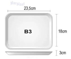 BANDEJA DE ISOPOR B-3 FUNDA TFL-03 C/400 TOTALPLAST