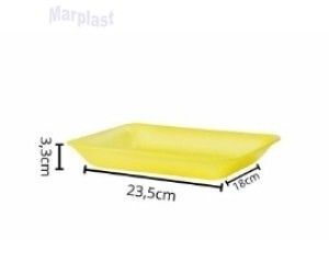 BANDEJA ISOPOR B-3 FUNDA AMARELA TFL-03 C/100 TOTALPLAST