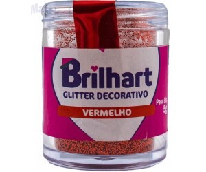GLITTER P/ DECORAÇÃO VERMELHO 5G BRILHART