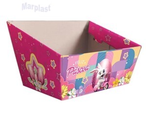 PÁSCOA CESTA M 17X12,5X8CM GLITTER