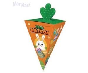 PÁSCOA CAIXA CENOURA 19X8X8CM C/6 UNIDADES