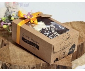 PÁSCOA CAIXA OVO COLHER 3EM1 250/350/500G C/5 UNIDADES C/VISOR KRAFT