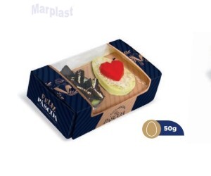 PÁSCOA CAIXA P/2 OVOS 50GR C/4 UNIDADES LINE BLUE