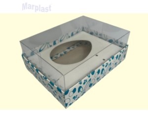 PÁSCOA CAIXA OVO 150GR COELHOS AZUL COD 268.7