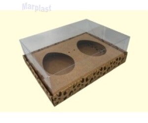 PÁSCOA CAIXA P/2 OVOS 150GR KRAFT COELHOS COD.256.6
