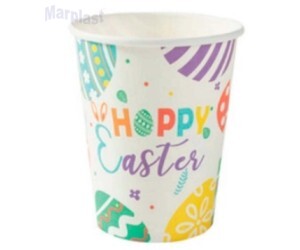 PÁSCOA COPO HAPPY EASTER C/10 UNIDADES SILVER
