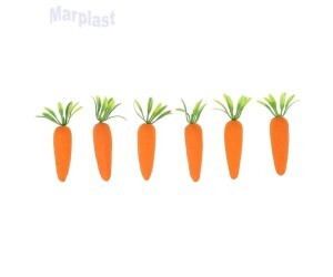 PÁSCOA ENFEITE CENOURAS 8,5CM C/6 UNIDADES SILVER