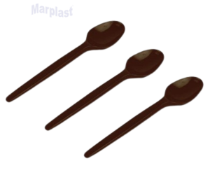 COLHER SOBREMESA MARROM C/50 UNIDADES