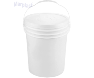 BALDE PLÁSTICO 18 LITROS ECO BRANCO C/TAMPA (INDUSTRIAL)