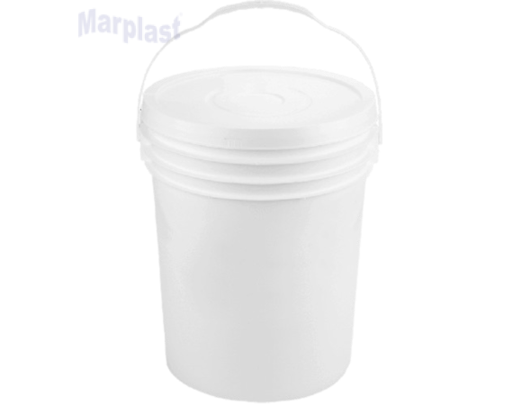 BALDE PLÁSTICO 18 LITROS ECO BRANCO C/TAMPA (INDUSTRIAL)