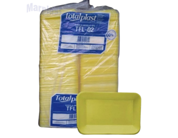 BANDEJA ISOPOR B-2 FUNDA AMARELA TFL-02 C/400 UNIDADES
