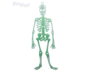 HALLOWEEN ENFEITE CAVEIRA BRILHA NO ESCURO