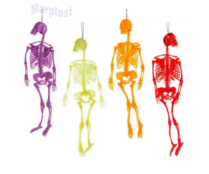 HALLOWEEN ENFEITE CAVEIRA CORES 33CM